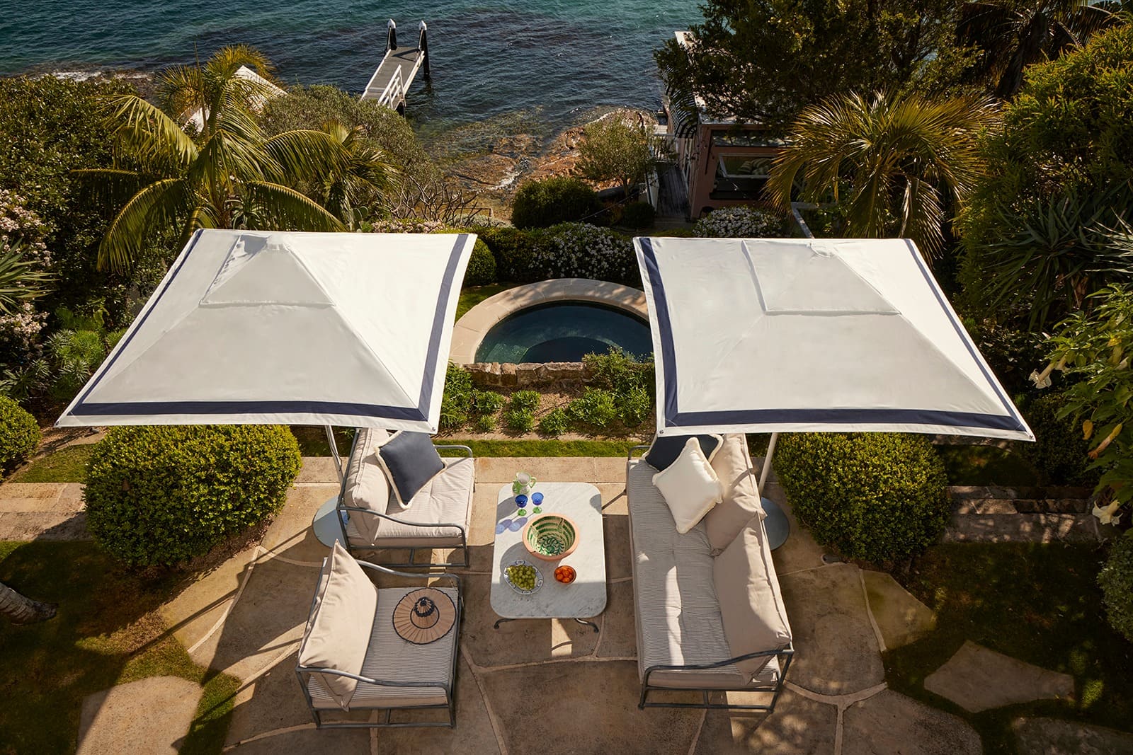 collegiate patio umbrellas 11' Classic Umbrella use crank lift system that allows for smooth opening and closing Mosaic 10 x 6.5 ft