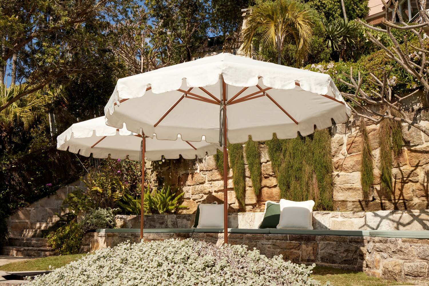 50's style patio umbrellas Business & Pleasure Co. The Umbrella 5 7/8 (15 cm) Sundrella aluminum patio umbrellas -