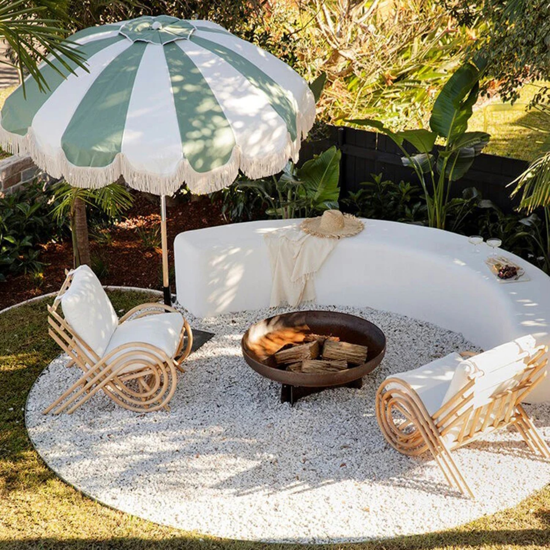 7'sage patio umbrella 7ft Jardin Patio Umbrella in Sage – Basil Bangs USA