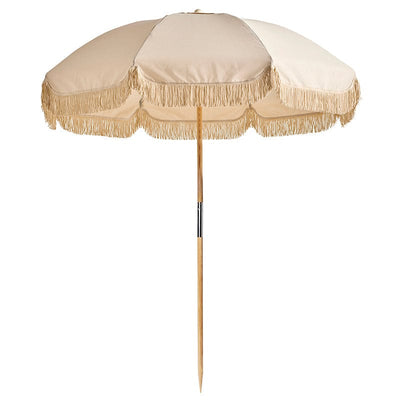 The classical domed shape and luscious fringing of Basil Bangs Jardin Patio umbrellas will add a touch of elegance to any outdoor space.