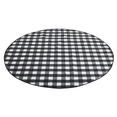 Our Basil Bangs Love Rug Gingham Black is the perfect solution for outdoor spills and messes, simply wipe clean and continue to enjoy.