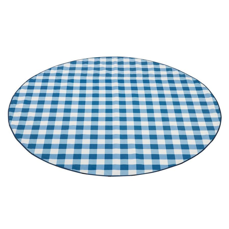 The Basil Bangs Love Rug Gingham Mineral is a must-have accessory for any outdoor activity, from picnics to beach trips and more.
